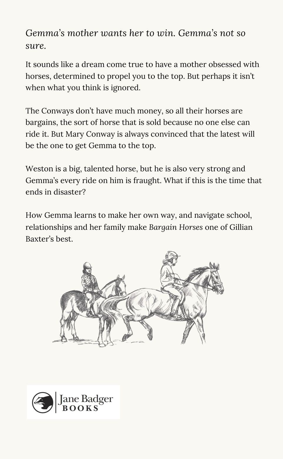 Gillian Baxter: Bargain Horses (paperback)