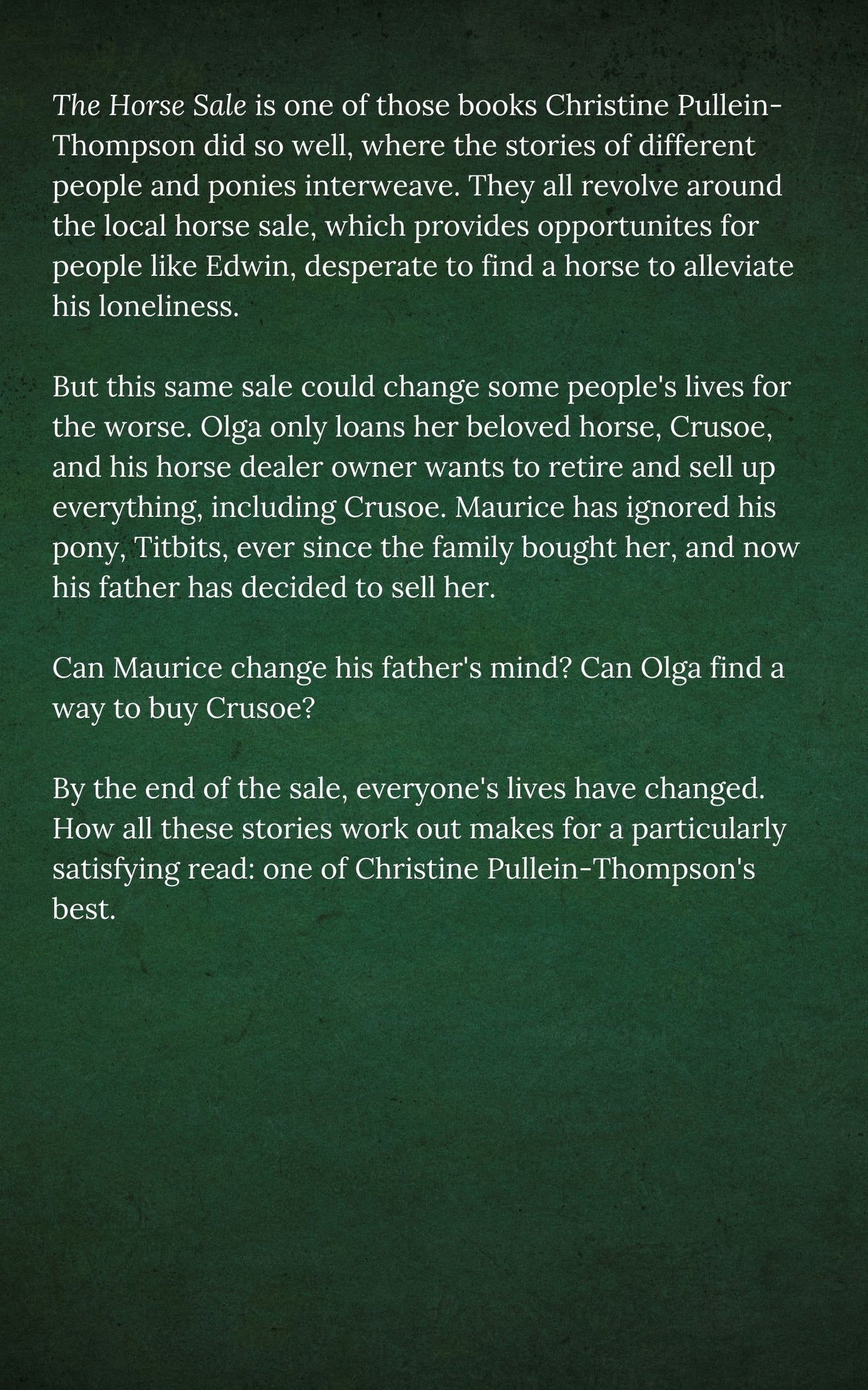 Christine Pullein-Thompson: The Horse Sale (eBook)