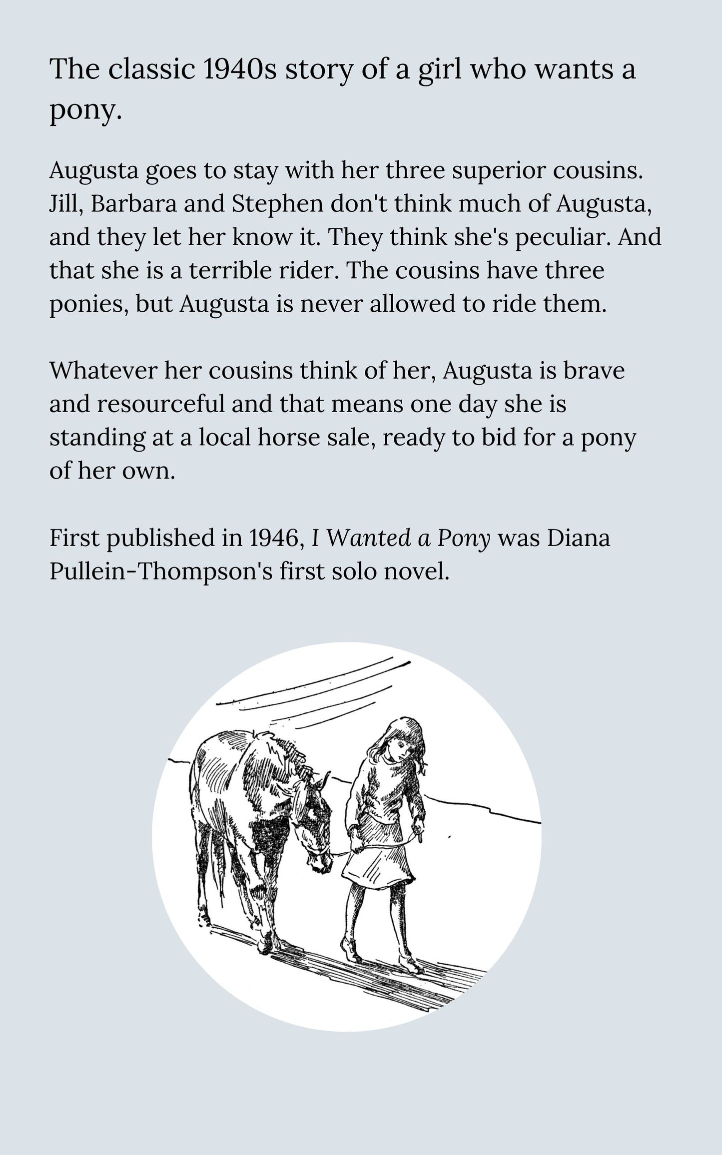 Diana Pullein-Thompson: I Wanted a Pony (eBook - Augusta & Christina 1)