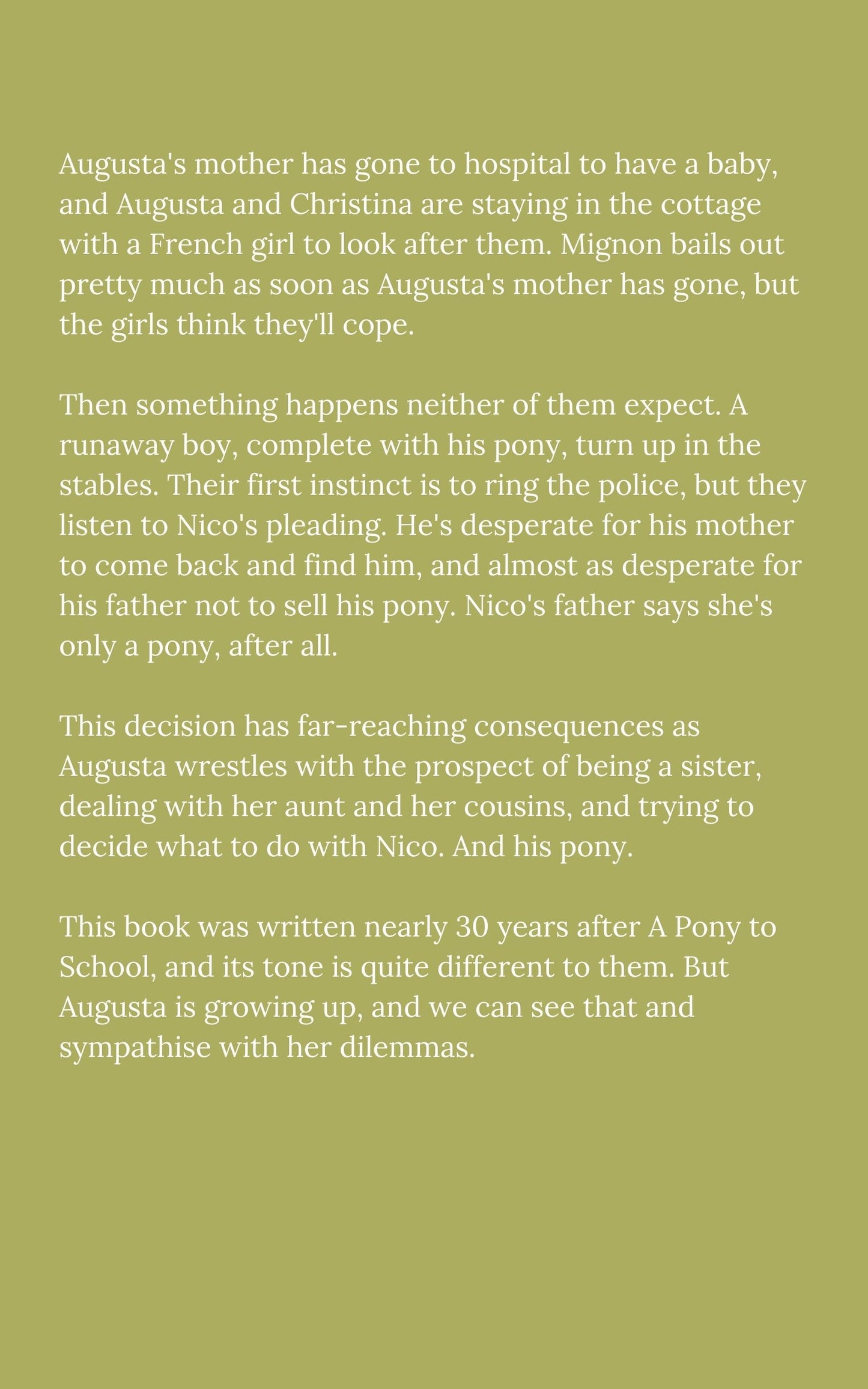 Diana Pullein-Thompson: Only a Pony (eBook - Augusta and Christina 4)
