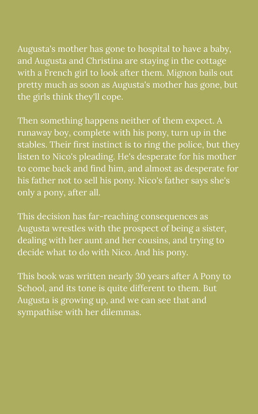 Diana Pullein-Thompson: Only a Pony (eBook - Augusta and Christina 4)