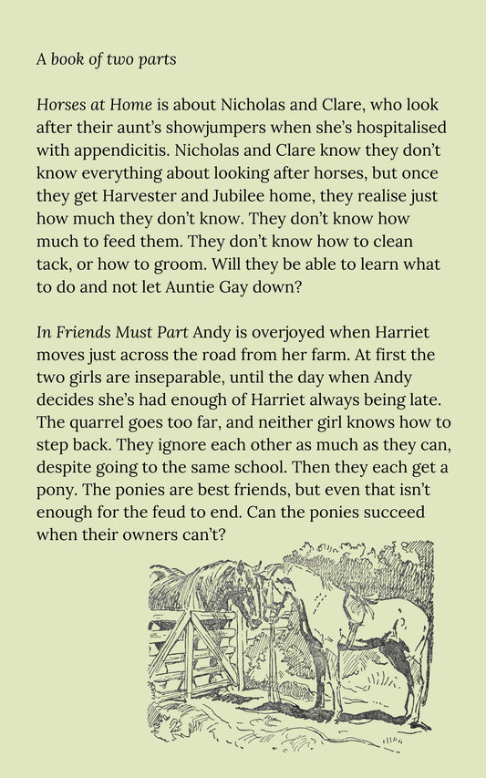 Diana Pullein-Thompson: Horses at Home/Friends Must Part (eBook)