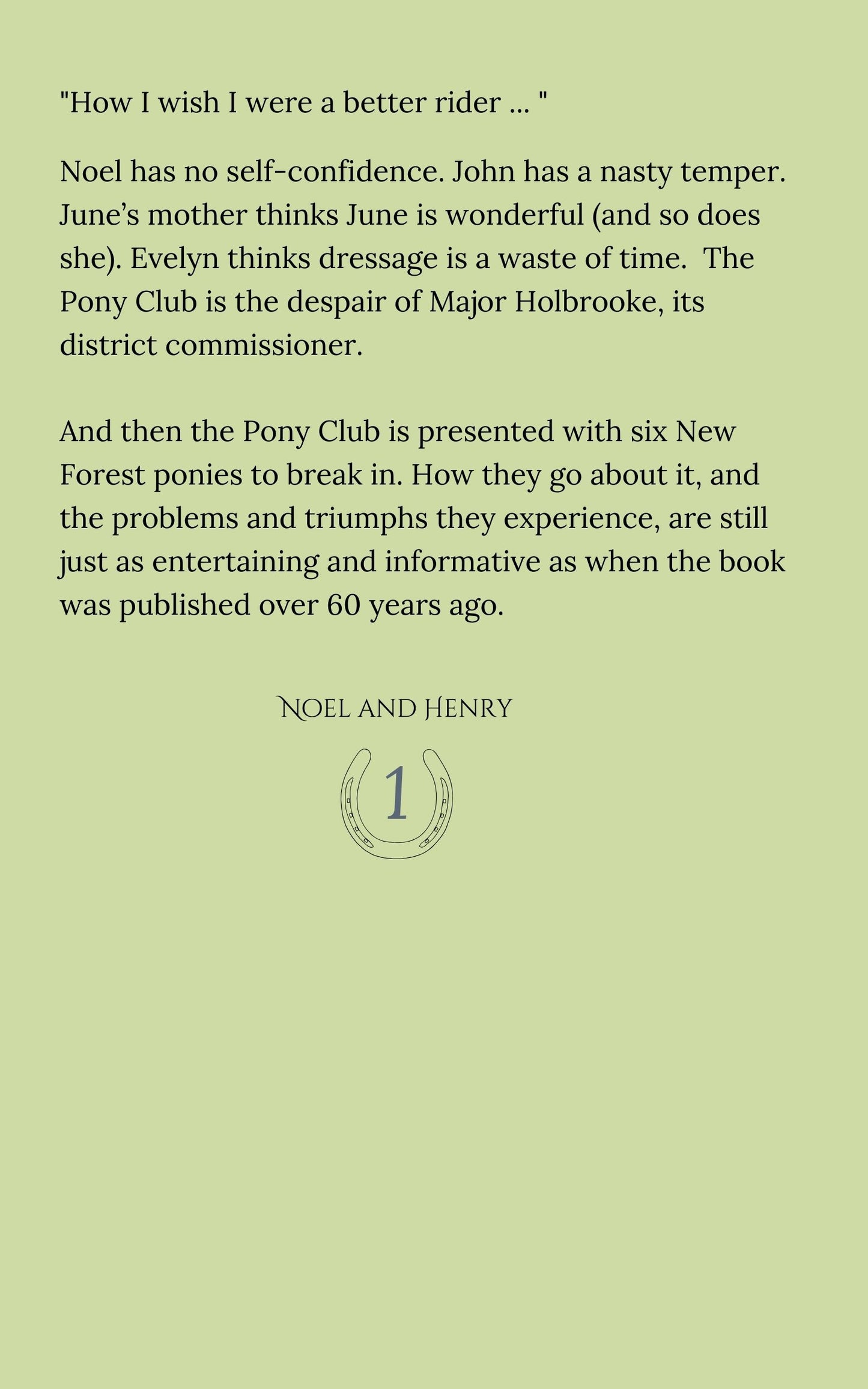 Josephine Pullein-Thompson: Six Ponies (eBook - Noel and Henry 1)