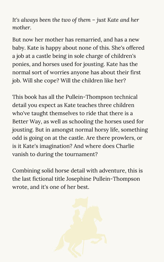 Josephine Pullein-Thompson: A Job with Horses (eBook)