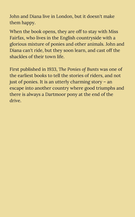 Marjorie Mary Oliver and Eva Ducat: The Ponies of Bunts (eBook - Bunts 1)
