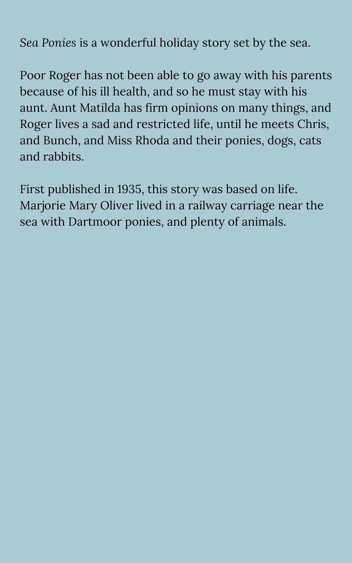 Marjorie Mary Oliver and Eva Ducat: Sea Ponies (eBook - Bunts 2)