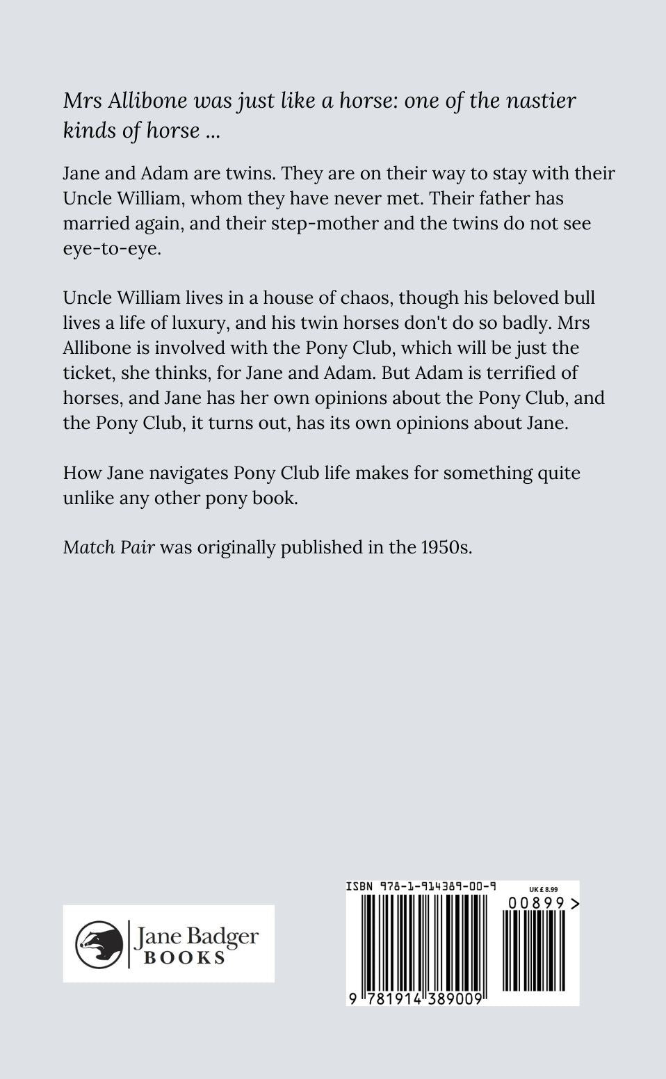 Patience McElwee: Match Pair (paperback)