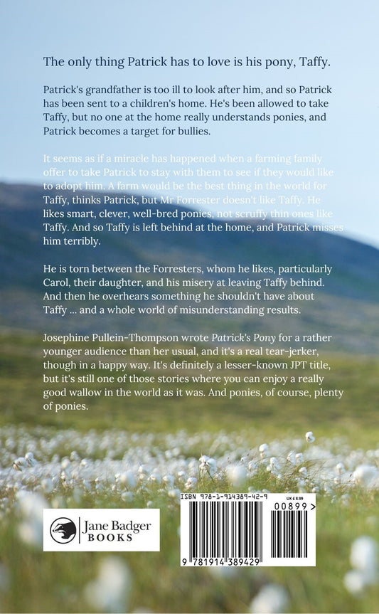 Josephine Pullein-Thompson: Patrick's Pony (paperback)