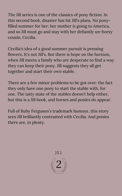Ruby Ferguson: A Stable for Jill (paperback) AVAILABLE NOW